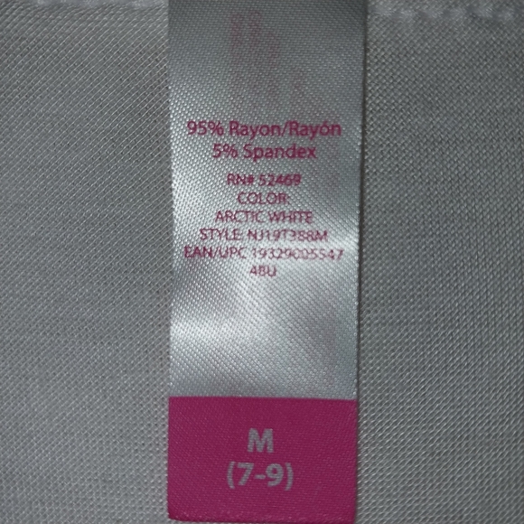 NWT No Boundaries Juniors White Braided V Neck Top Size 7-9 - Picture 10 of 15